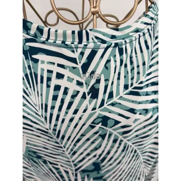 Zuda Palm Leaf Print Active  Dress Sleeveless Plus Size 3X - Picture 10 of 10